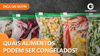 Guia de Alimentos que podem ou não ser Congelados